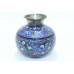 Antique Handmade Indian Enamel Work 925 Sterling Silver Water Pot Lota Lotha - 1